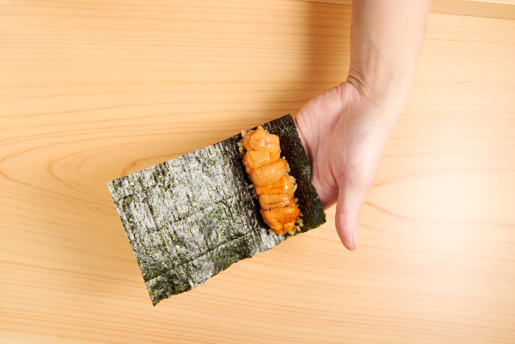 Hand-rolled sea urchin